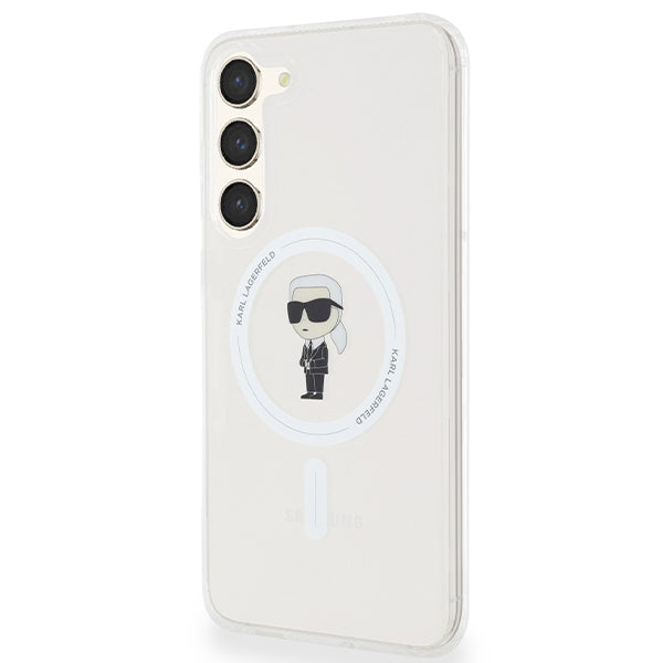 MagSafe-deksel for Samsung Galaxy S24+ S926, Karl Lagerfeld, IML Ikonik Karl, Gjennomsiktig