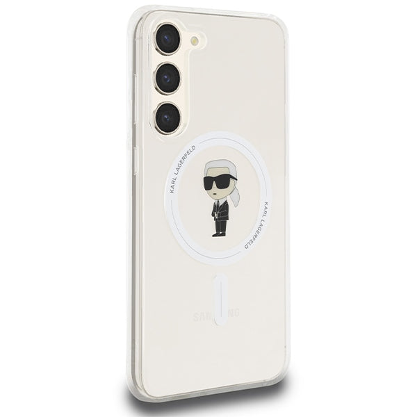 MagSafe-deksel for Samsung Galaxy S24+ S926, Karl Lagerfeld, IML Ikonik Karl, Gjennomsiktig