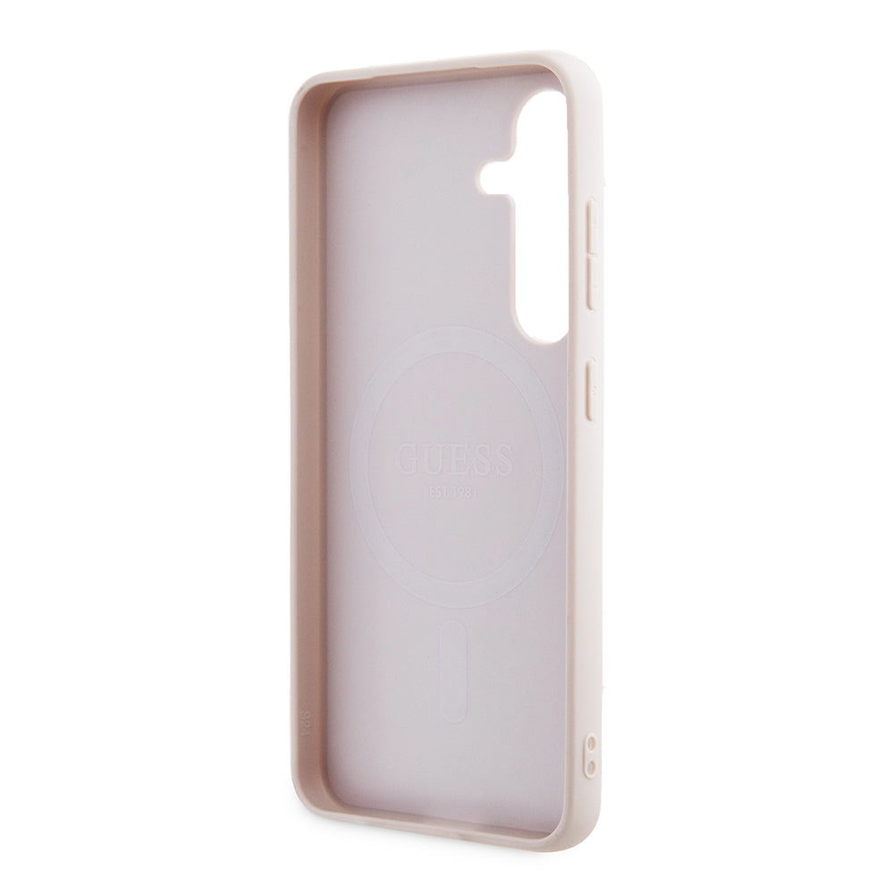 MagSafe-deksel for Samsung Galaxy S24 S921, Guess, 4G Collection, Rosa