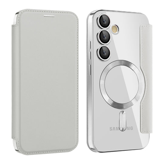 MagSafe-deksel for Samsung Galaxy S24 S921, Techsuit, SmartMag Book, Grå