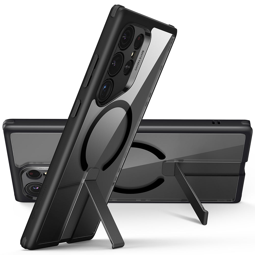 MagSafe-deksel for Samsung Galaxy S24 Ultra S928, ESR, Boost Flickstand, Gjennomsiktig Svart