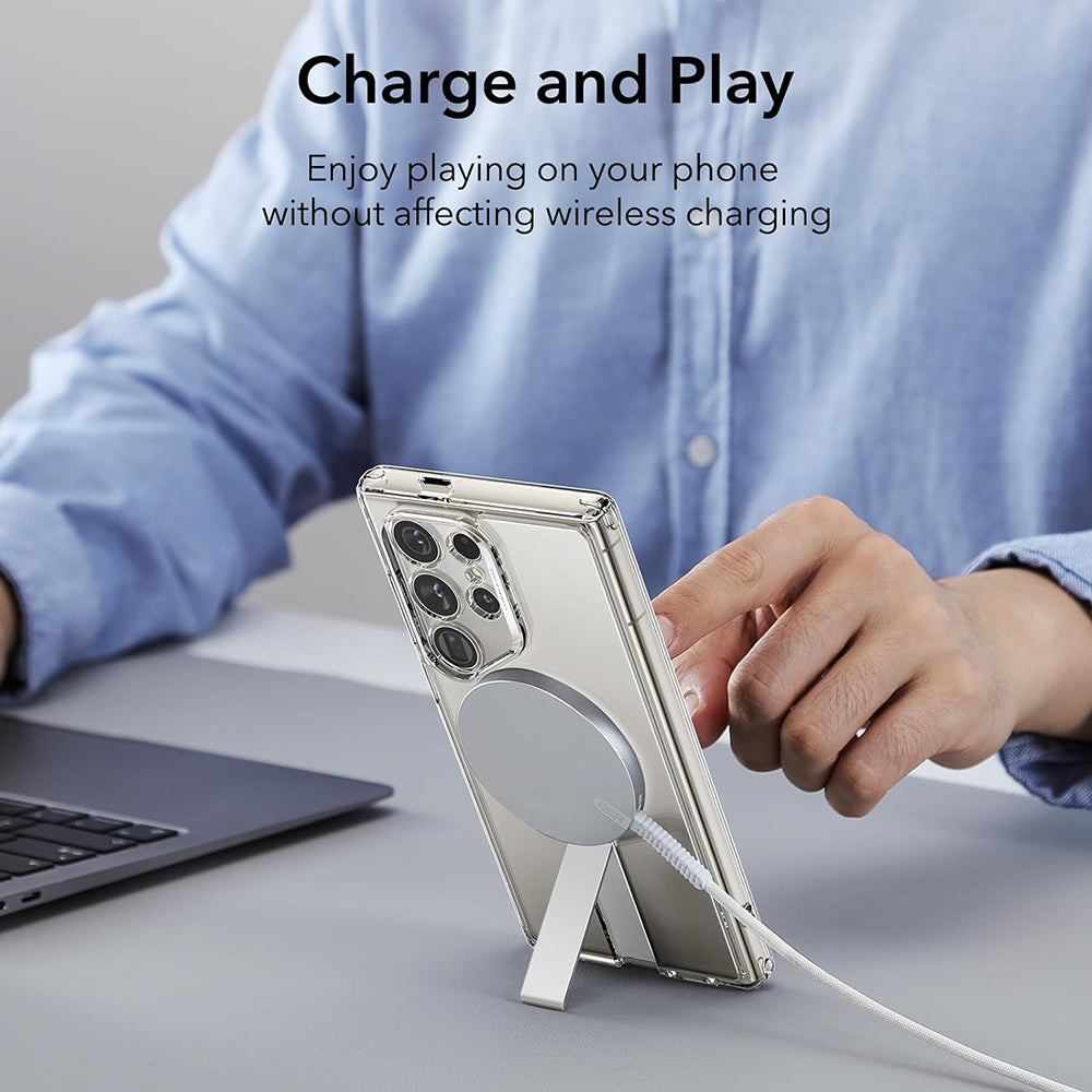 MagSafe-deksel for Samsung Galaxy S24 Ultra S928, ESR, Boost Flickstand, Gjennomsiktig