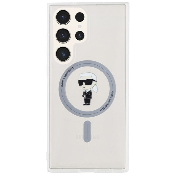 MagSafe-deksel for Samsung Galaxy S24 Ultra S928, Karl Lagerfeld, IML Ikonik Karl, Gjennomsiktig
