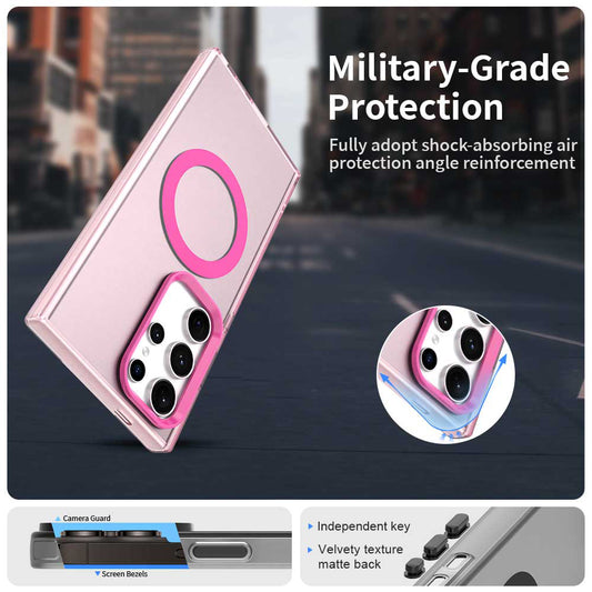 MagSafe-deksel for Samsung Galaxy S24 Ultra S928, Techsuit, CandyCase, Rosa