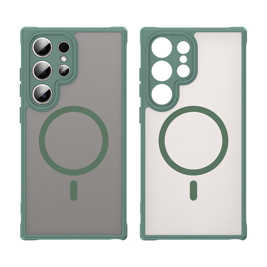 MagSafe-deksel for Samsung Galaxy S24 Ultra S928, Techsuit, HaloFrost II, Grønn
