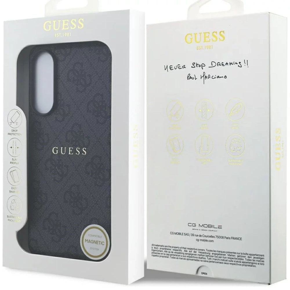 MagSafe deksel for Samsung Galaxy S25 Edge S937, Guess, 4G Ring Classic Logo, Svart