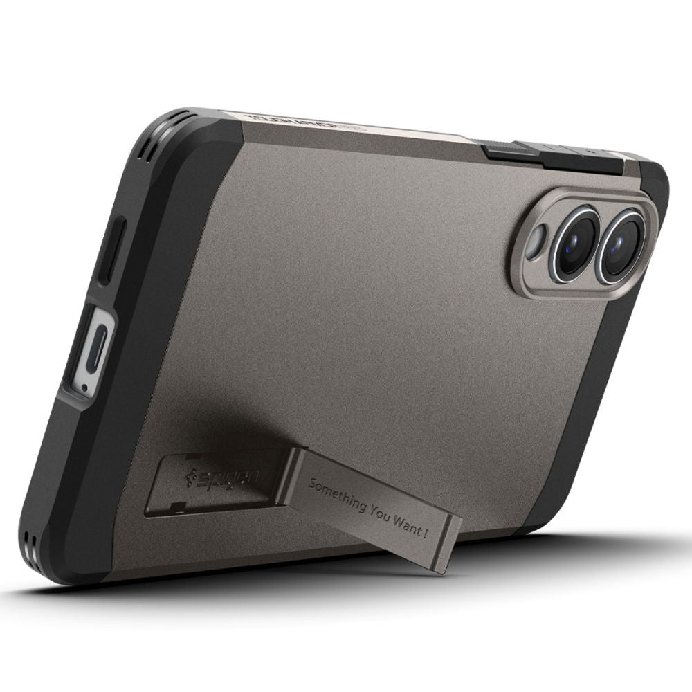 MagSafe-deksel for Samsung Galaxy S25 Edge S937, Spigen, Tough Armor, Grå ACS09423