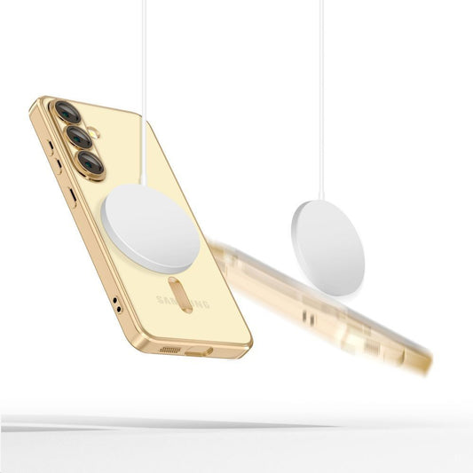 MagSafe-deksel for Samsung Galaxy S25 Edge S937, Techsuit, Luxury Crystal, Gullfarget