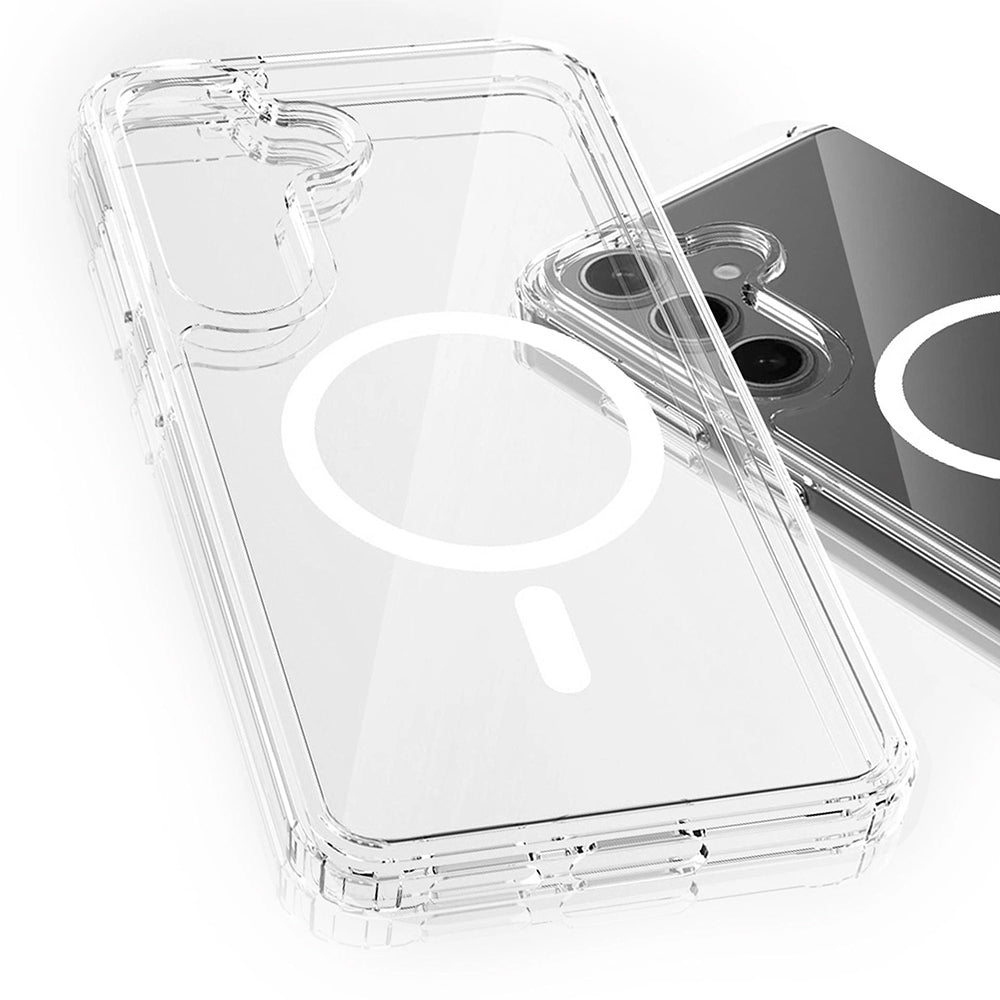 MagSafe-deksel for Samsung Galaxy S25 FE, 3MK, Armor MagCase, Gjennomsiktig