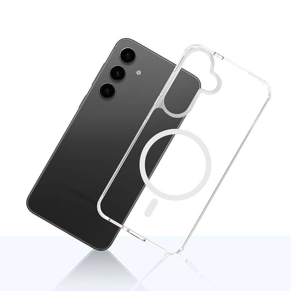MagSafe-deksel for Samsung Galaxy S25 FE, 3MK, Armor MagCase, Gjennomsiktig