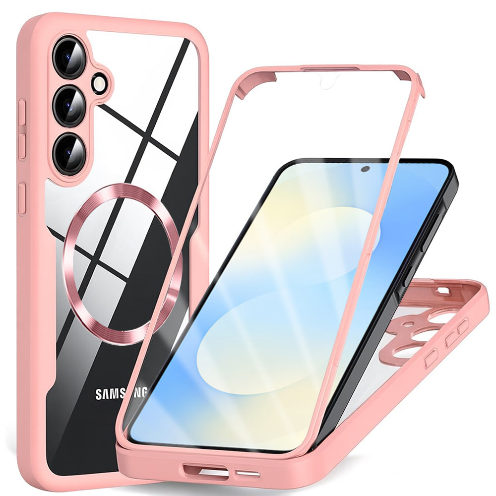 MagSafe-deksel for Samsung Galaxy S25 FE, Techsuit, ColorVerse 360, Rosa