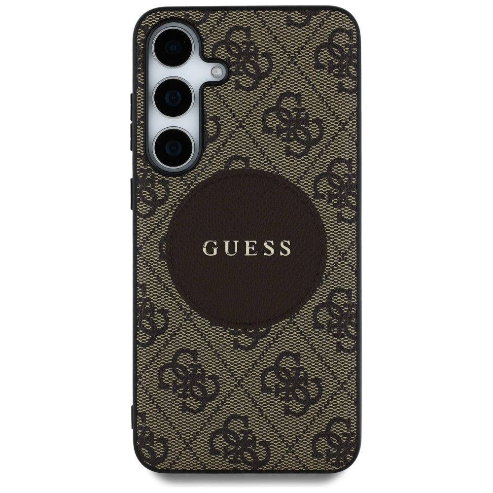 MagSafe-deksel for Samsung Galaxy S25+ S936, Guess, 4G Circle Classic Logo, Brun