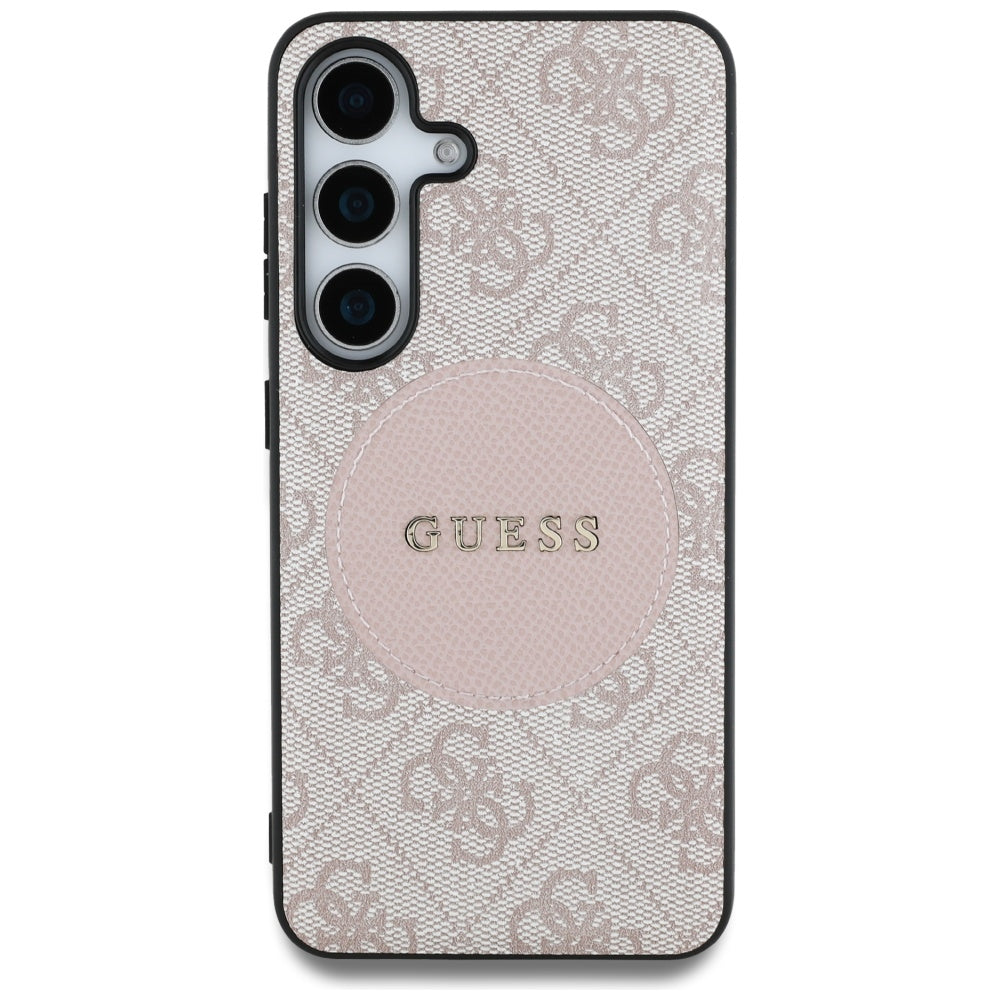 MagSafe-deksel for Samsung Galaxy S25+ S936, Guess, 4G Circle Classic Logo, Rosa