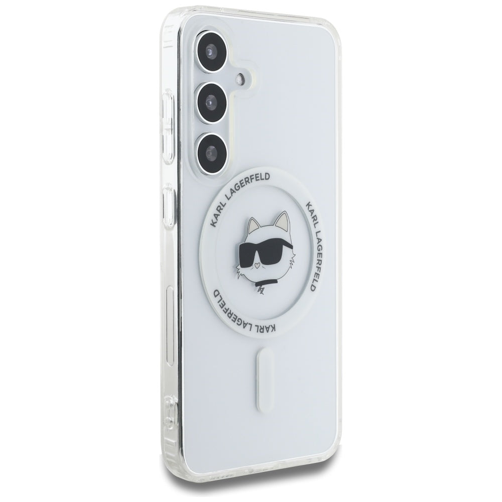 MagSafe-deksel for Samsung Galaxy S25+ S936, Karl Lagerfeld, IML Choupette's Head, Hvit