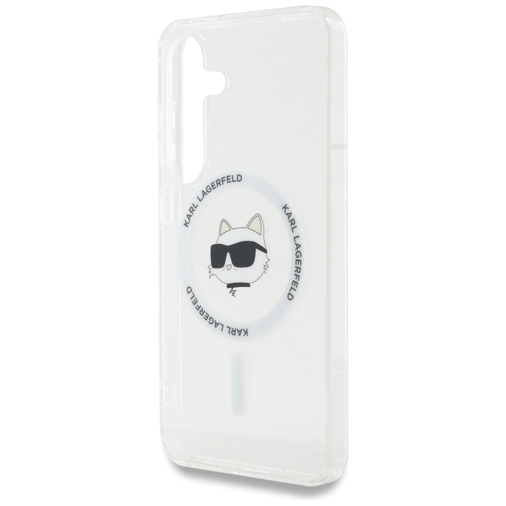 MagSafe-deksel for Samsung Galaxy S25+ S936, Karl Lagerfeld, IML Choupette's Head, Hvit