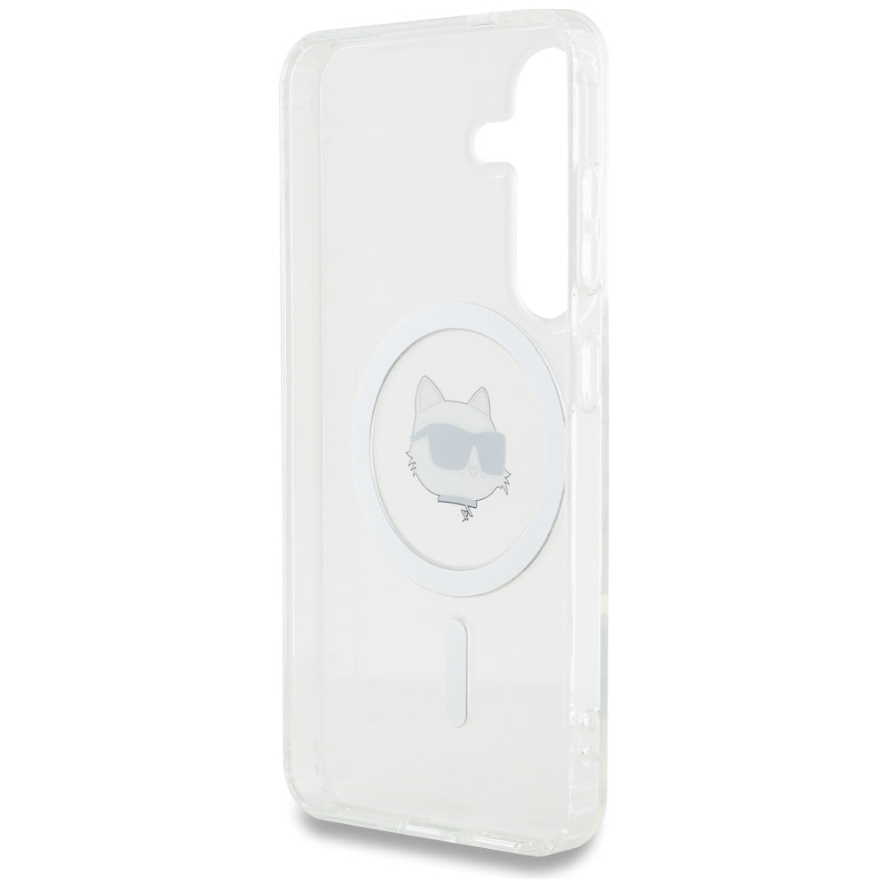 MagSafe-deksel for Samsung Galaxy S25+ S936, Karl Lagerfeld, IML Choupette's Head, Hvit
