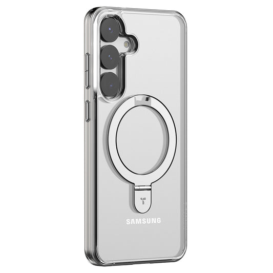 MagSafe-deksel for Samsung Galaxy S25+ S936, Torras, Ostand, Gjennomsiktig