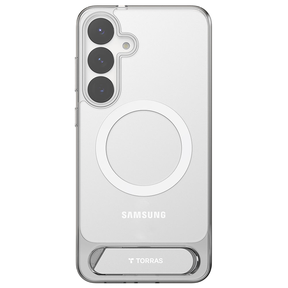 MagSafe-deksel for Samsung Galaxy S25+ S936, Torras, Pstand, Gjennomsiktig