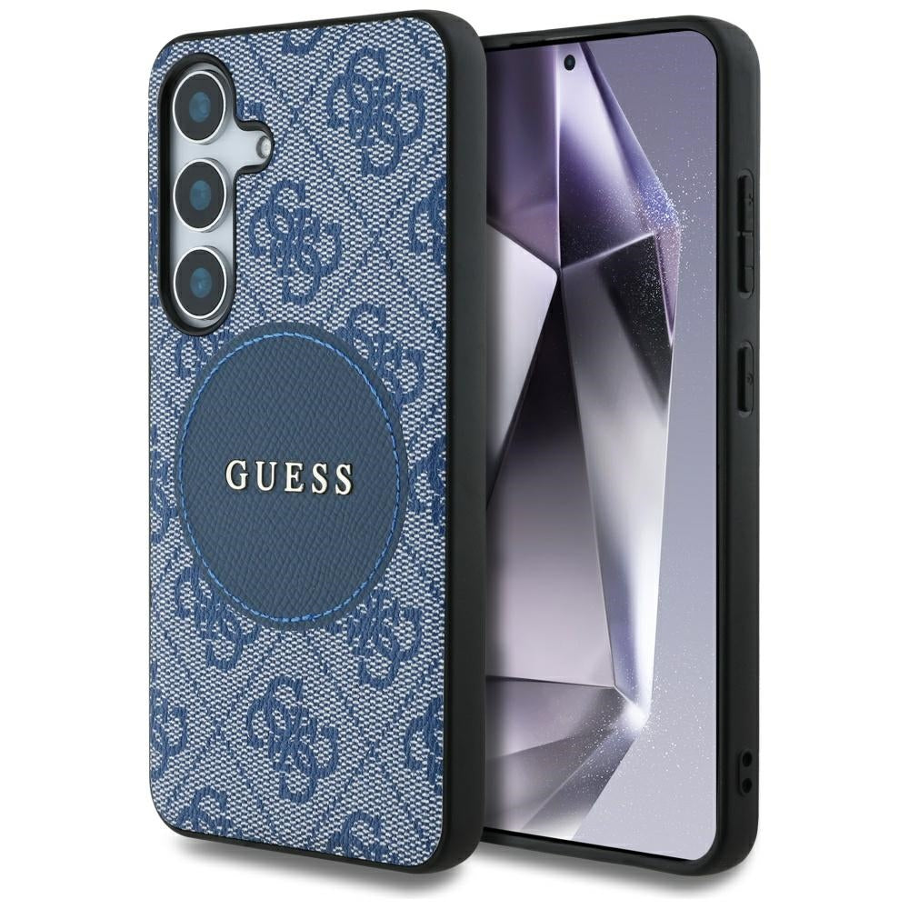 MagSafe-deksel for Samsung Galaxy S25 S931, Guess, 4G Circle Classic Logo, Blå