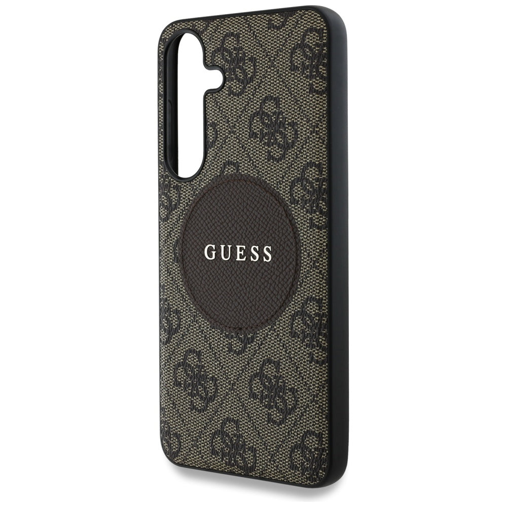 MagSafe-deksel for Samsung Galaxy S25 S931, Guess, 4G Circle Classic Logo, Brun