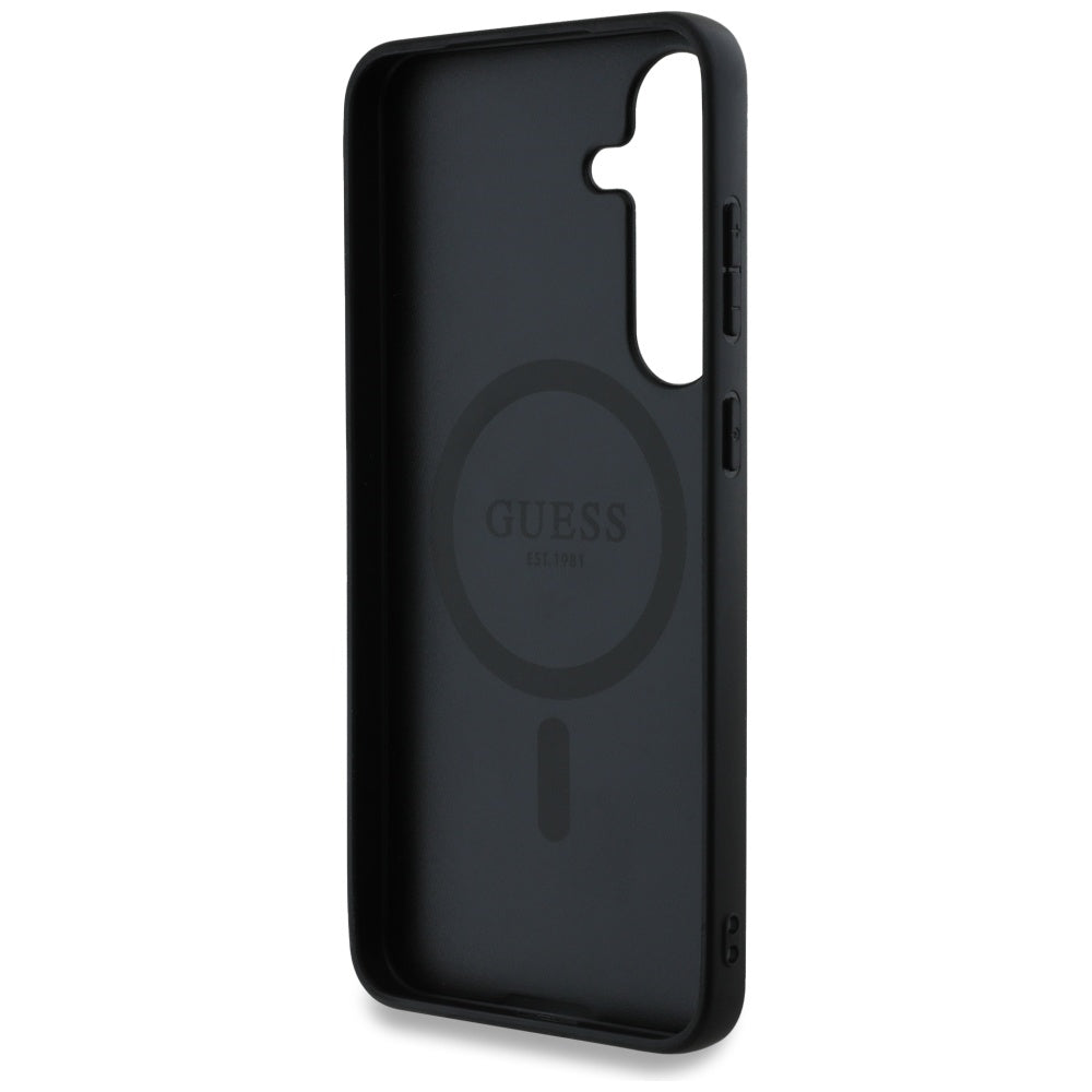 MagSafe-deksel for Samsung Galaxy S25 S931, Guess, 4G Circle Classic Logo, Brun