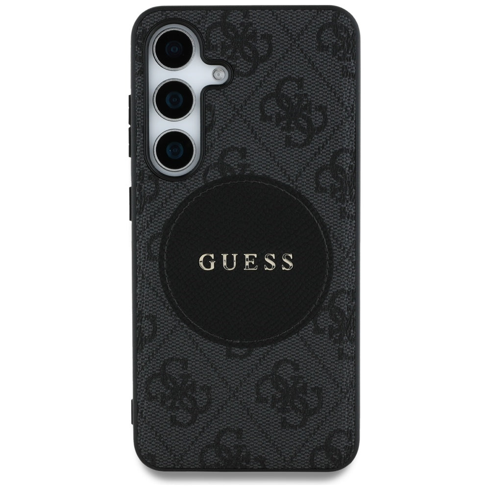 MagSafe-deksel for Samsung Galaxy S25 S931, Guess, 4G Circle Classic Logo, Svart