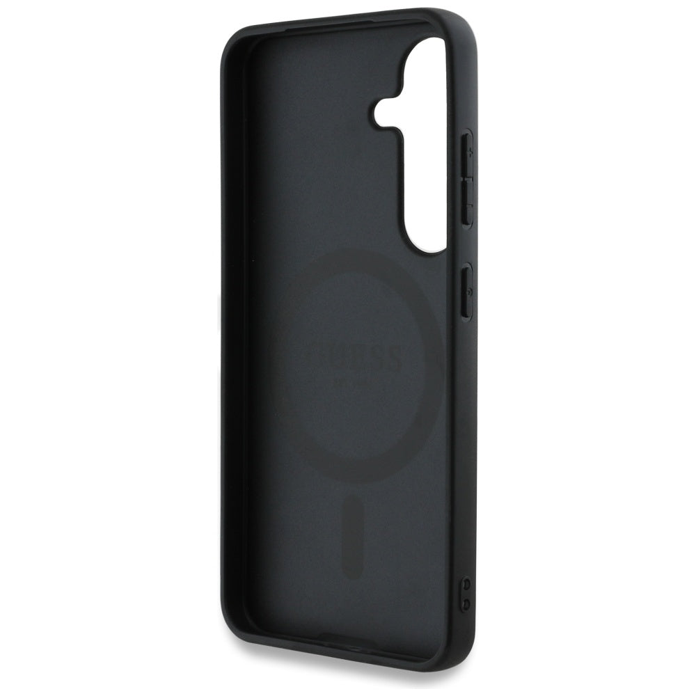 MagSafe-deksel for Samsung Galaxy S25 S931, Guess, 4G Circle Classic Logo, Svart