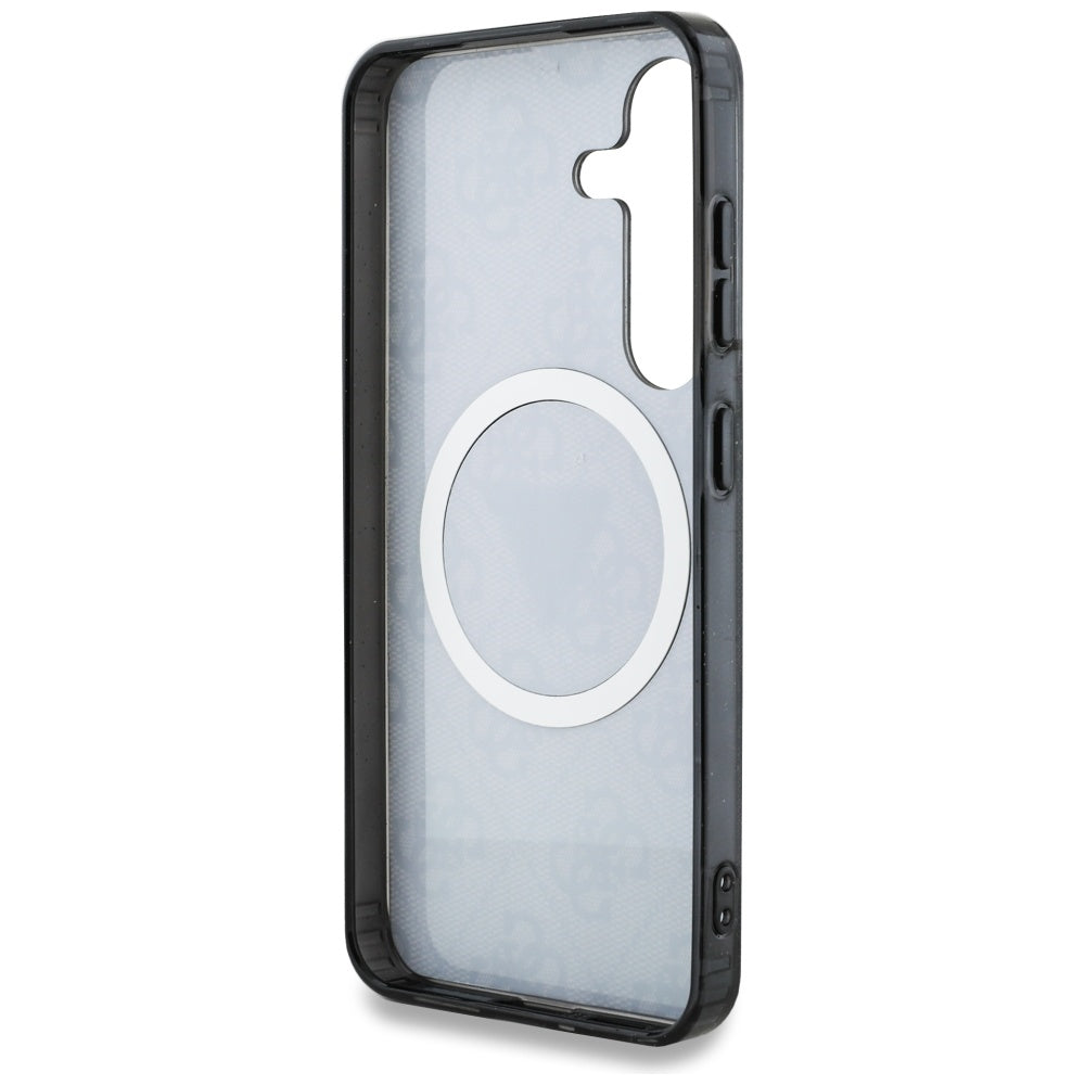 MagSafe-deksel for Samsung Galaxy S25 S931, Guess, IML Glitter 4G Circle Triangle, Svart