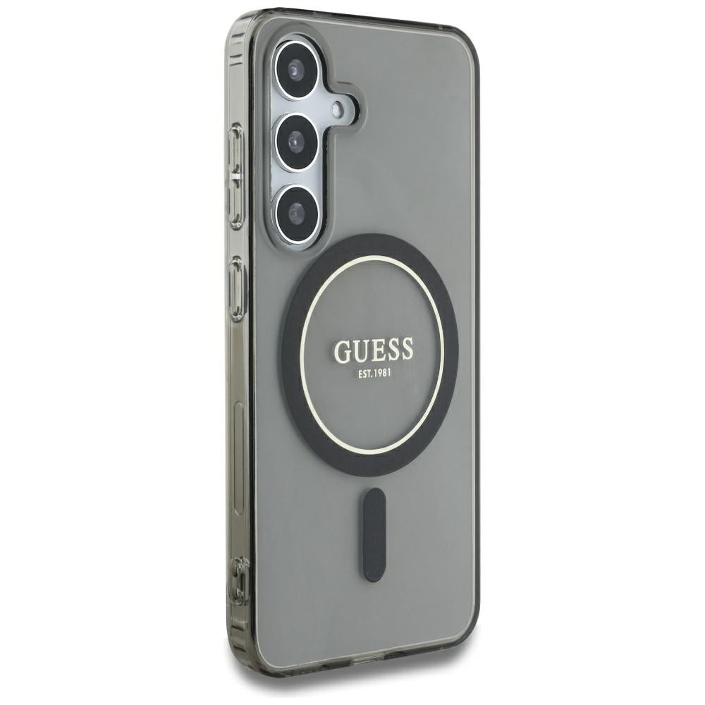 MagSafe-deksel for Samsung Galaxy S25 S931, Guess, IML Glitter Circle, Svart