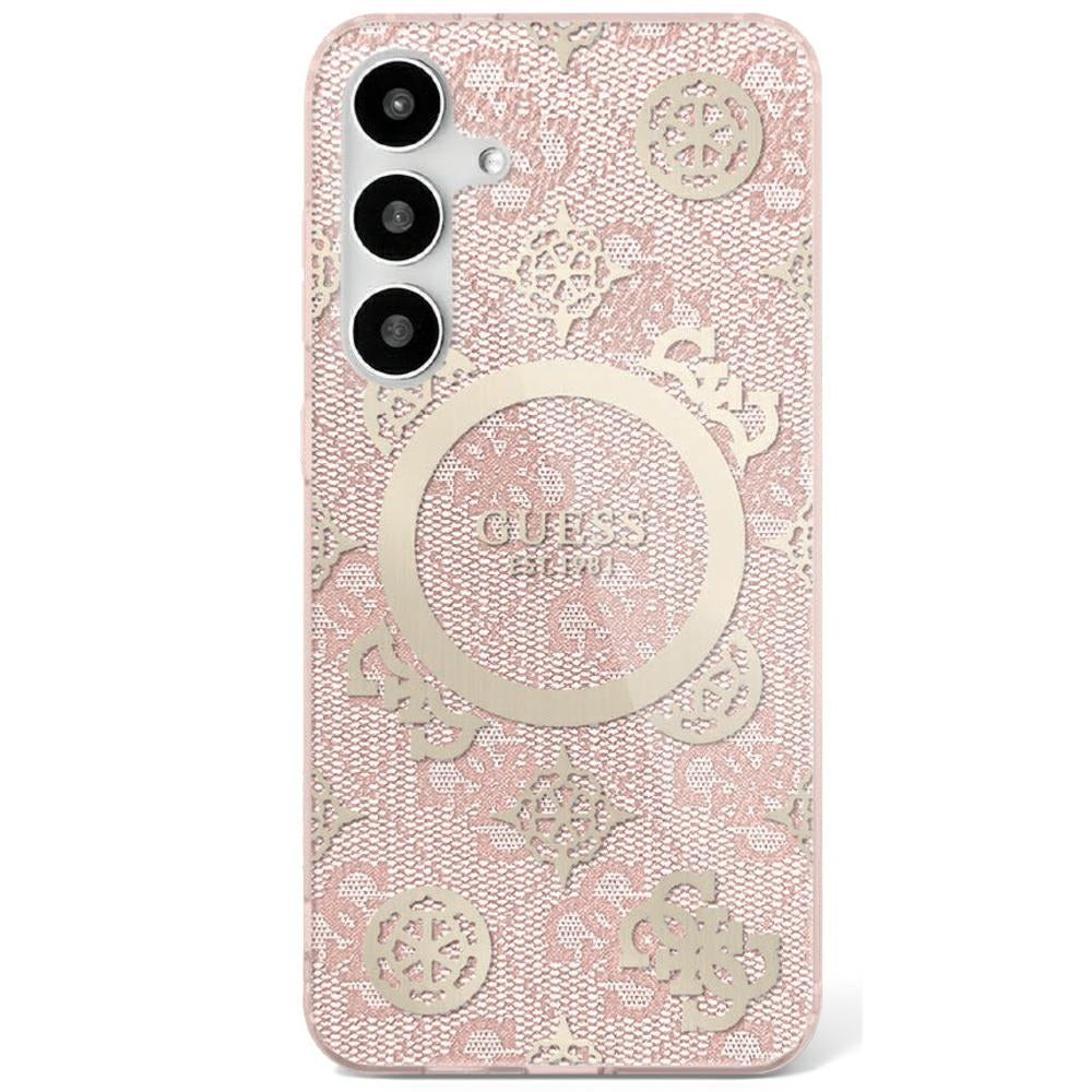 MagSafe-deksel for Samsung Galaxy S25 S931, Guess, IML Peony On 4G Background, Rosa