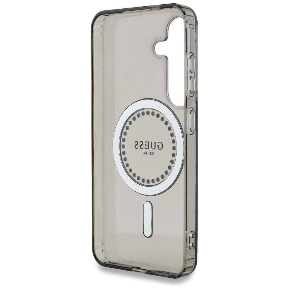 MagSafe-deksel for Samsung Galaxy S25 S931, Guess, IML Rhinestone, Svart