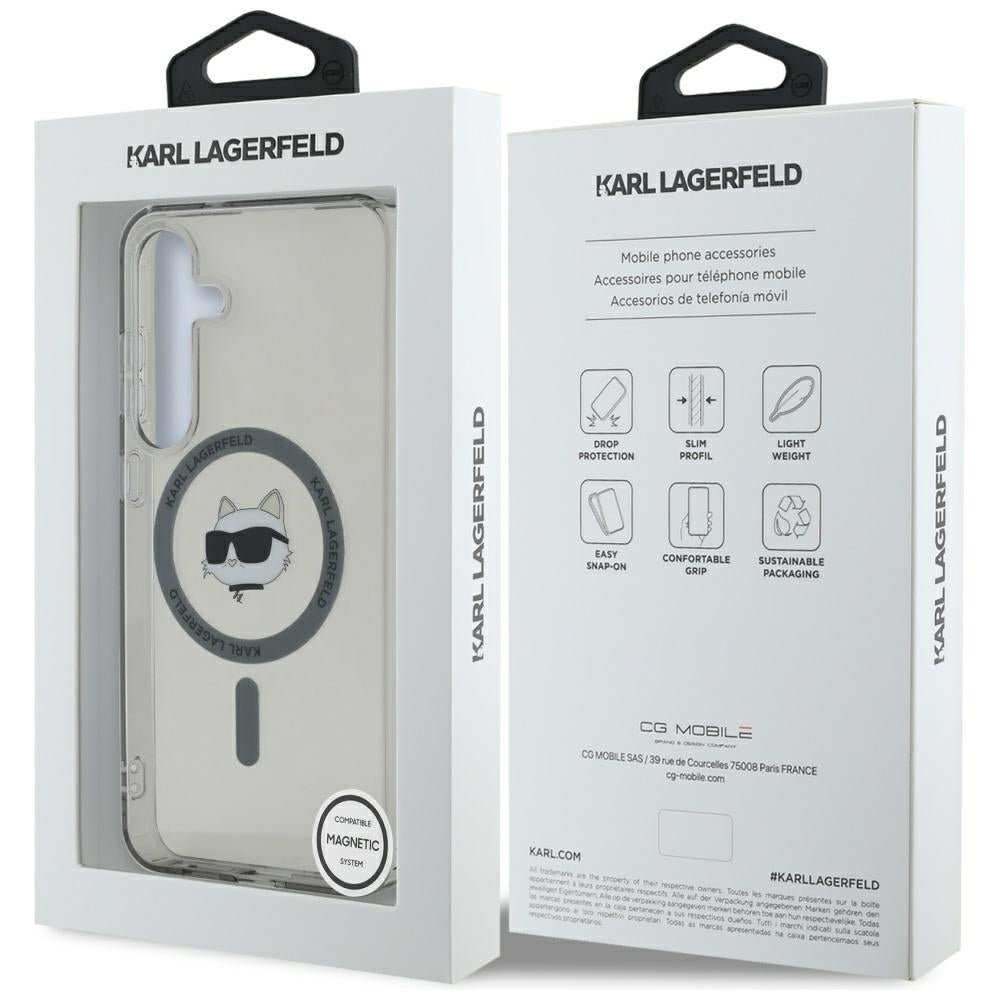 MagSafe-deksel for Samsung Galaxy S25 S931, Karl Lagerfeld, IML Choupette's Head, Svart