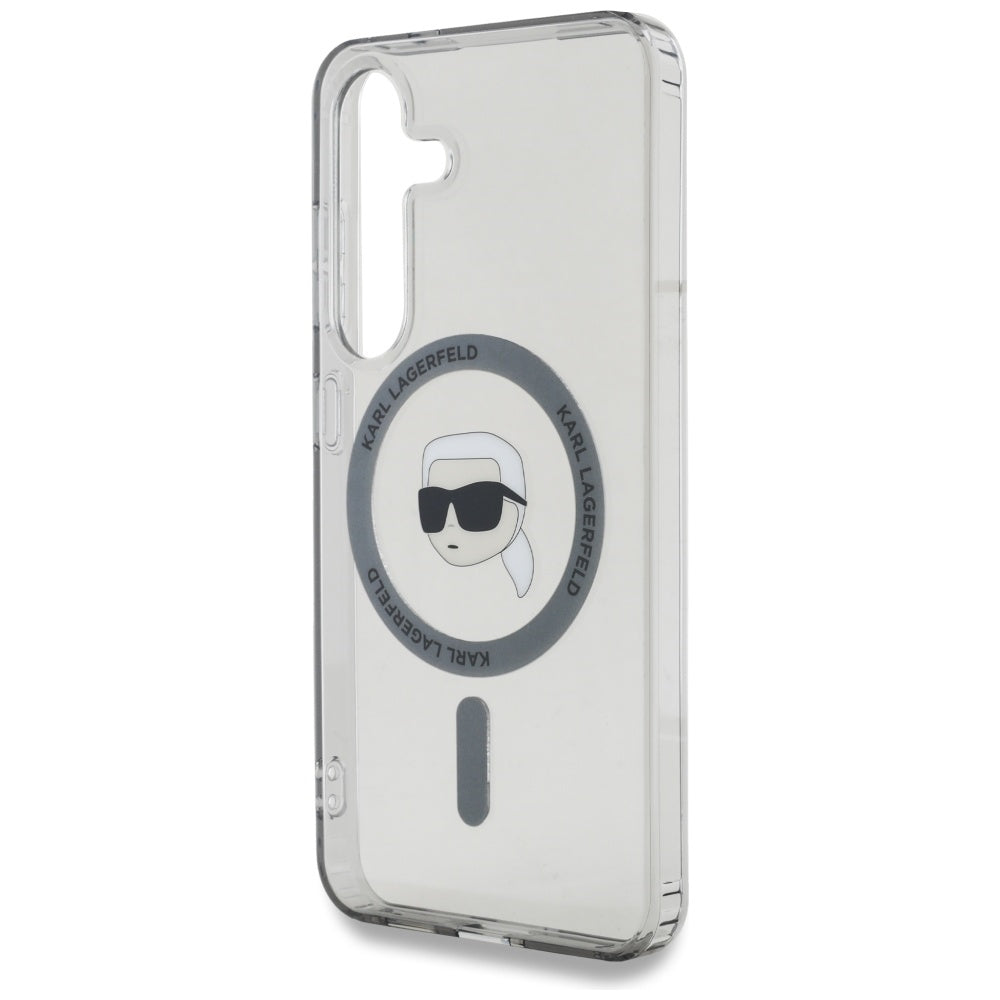 MagSafe-deksel for Samsung Galaxy S25 S931, Karl Lagerfeld, IML Karl's Head, Svart