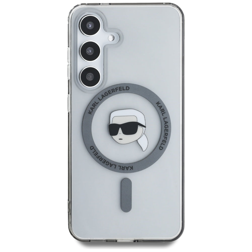 MagSafe-deksel for Samsung Galaxy S25 S931, Karl Lagerfeld, IML Karl's Head, Svart