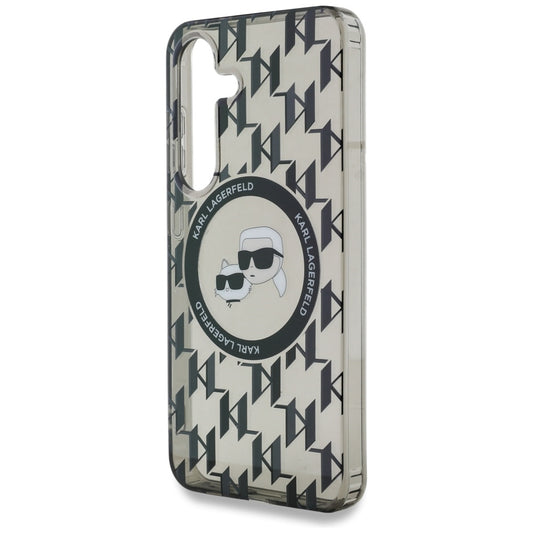 MagSafe-deksel for Samsung Galaxy S25 S931, Karl Lagerfeld, IML Monogram Karl & Choupette's Heads, Svart