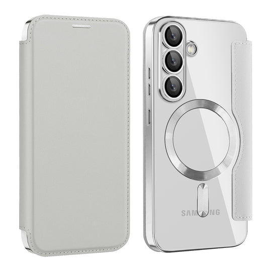 MagSafe-deksel for Samsung Galaxy S25 S931, Techsuit, SmartMag Book, Grå