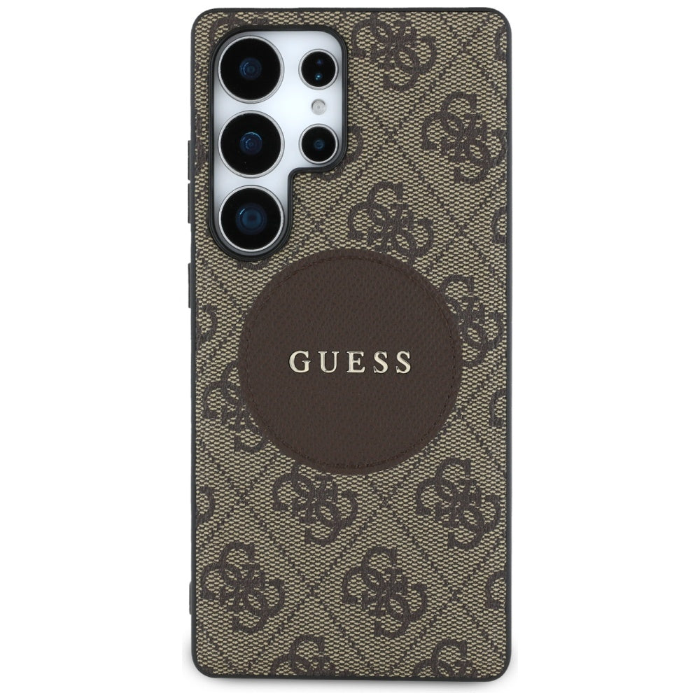 MagSafe-deksel for Samsung Galaxy S25 Ultra S938, Guess, 4G Circle Classic Logo, Brun