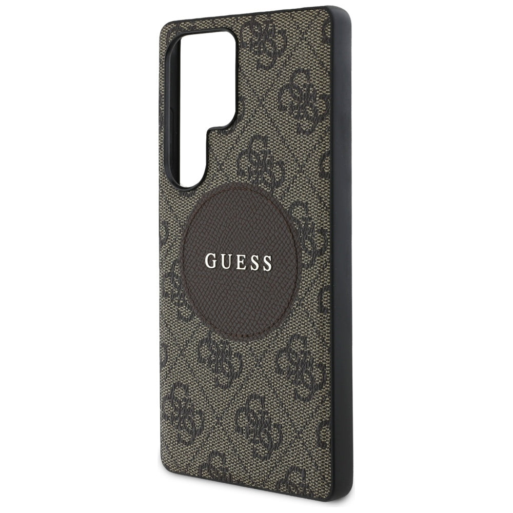 MagSafe-deksel for Samsung Galaxy S25 Ultra S938, Guess, 4G Circle Classic Logo, Brun