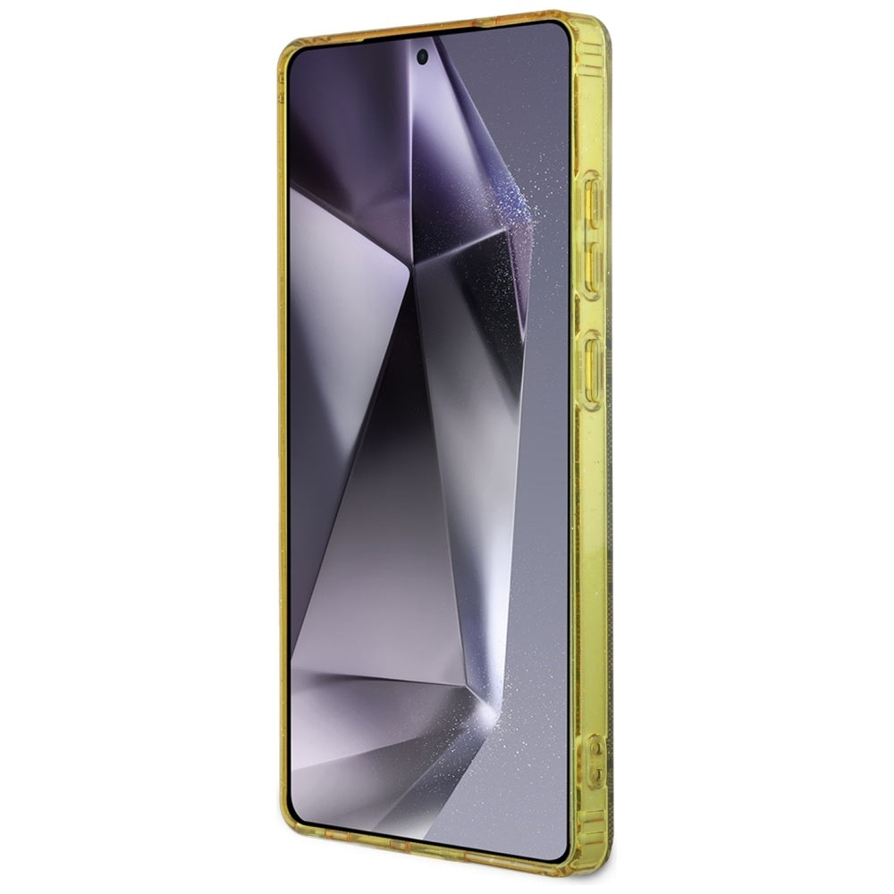 MagSafe-deksel for Samsung Galaxy S25 Ultra S938, Guess, IML Glitter 4G Circle Triangle, Brun
