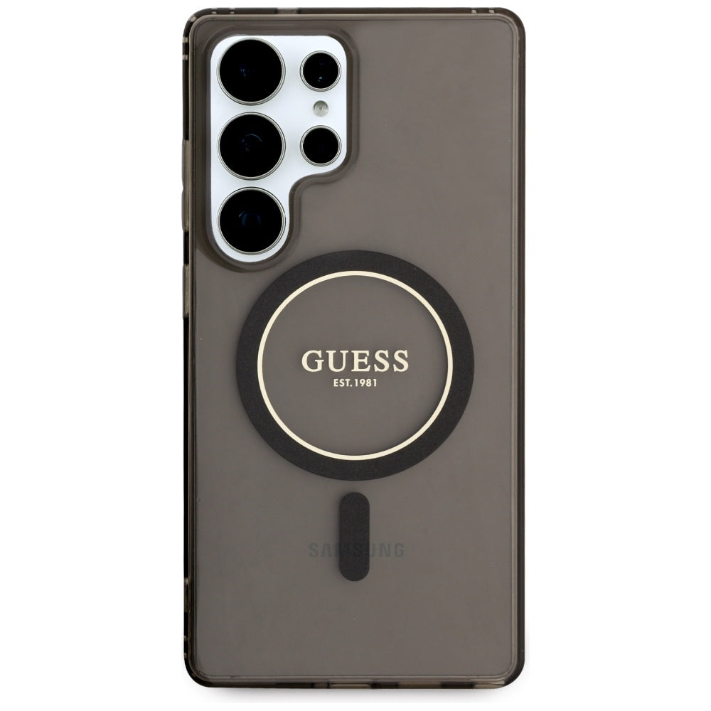MagSafe-deksel for Samsung Galaxy S25 Ultra S938, Guess, IML Glitter Circle, Svart