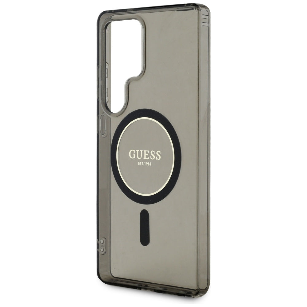 MagSafe-deksel for Samsung Galaxy S25 Ultra S938, Guess, IML Glitter Circle, Svart