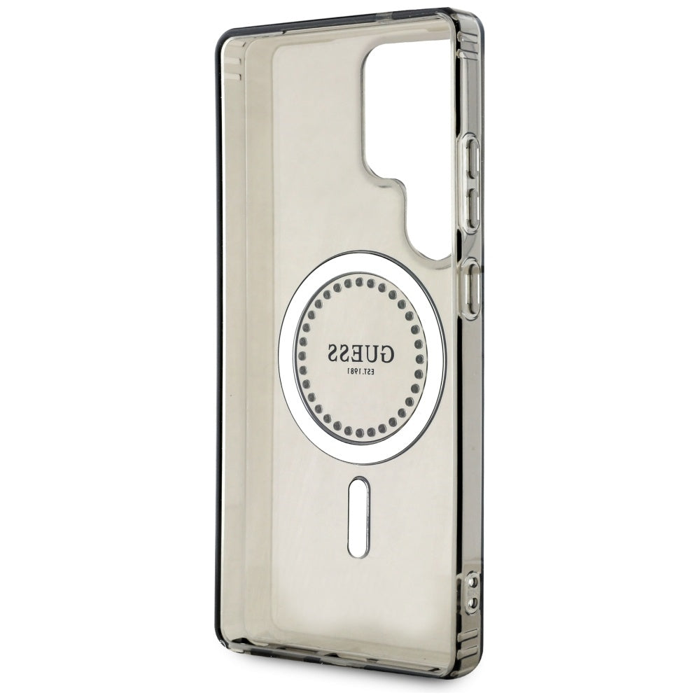 MagSafe-deksel for Samsung Galaxy S25 Ultra S938, Guess, IML Rhinestone, Svart