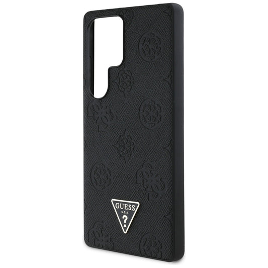 MagSafe-deksel for Samsung Galaxy S25 Ultra S938, Guess, Peony Grained Hot Stamp Triangle, Svart