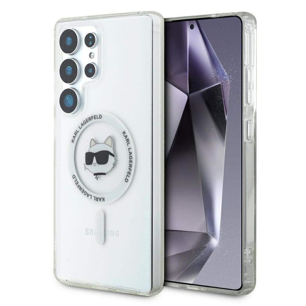 MagSafe-deksel for Samsung Galaxy S25 Ultra S938, Karl Lagerfeld, IML Choupette's Head, Hvit