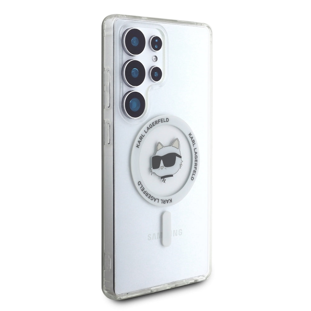 MagSafe-deksel for Samsung Galaxy S25 Ultra S938, Karl Lagerfeld, IML Choupette's Head, Hvit