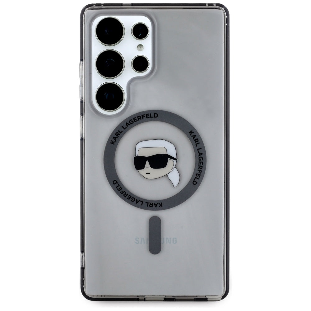 MagSafe-deksel for Samsung Galaxy S25 Ultra S938, Karl Lagerfeld, IML Karl's Head, Svart