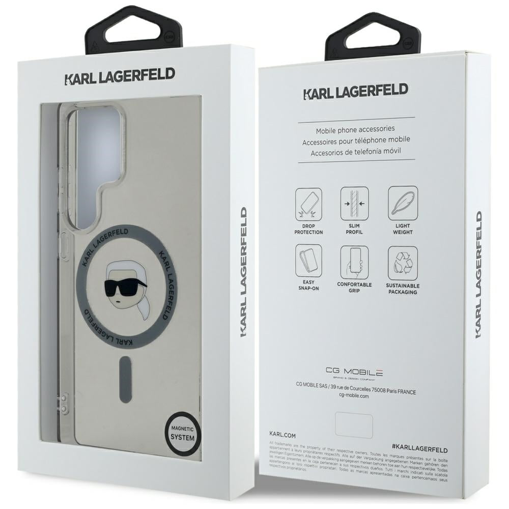 MagSafe-deksel for Samsung Galaxy S25 Ultra S938, Karl Lagerfeld, IML Karl's Head, Svart