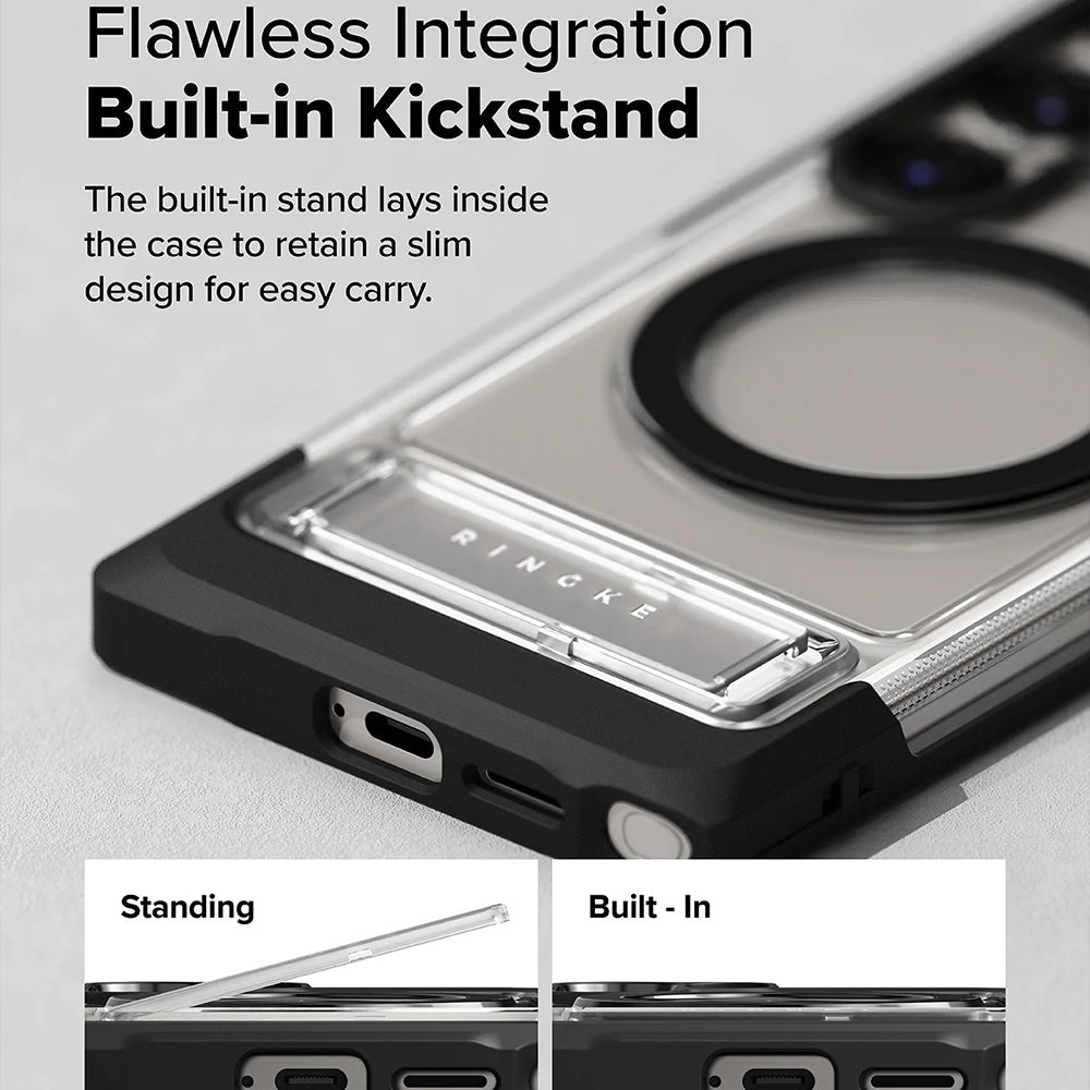 MagSafe-deksel for Samsung Galaxy S25 Ultra S938, Ringke, UX, Gjennomsiktig
