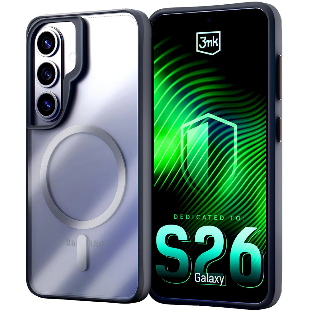 MagSafe-deksel for Samsung Galaxy S26, 3MK, Satin Armor, Gjennomsiktig