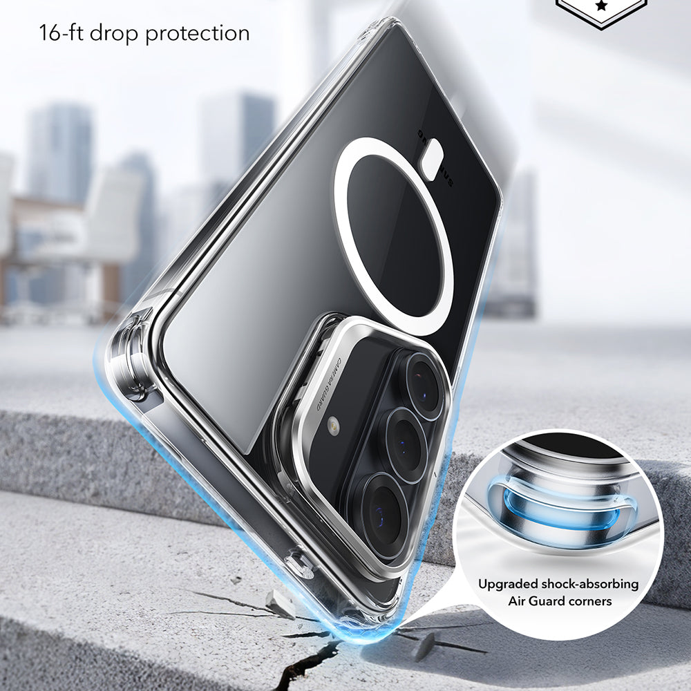 MagSafe-deksel for Samsung Galaxy S26 S942, ESR, Classic Hybrid Kickstand, Gjennomsiktig